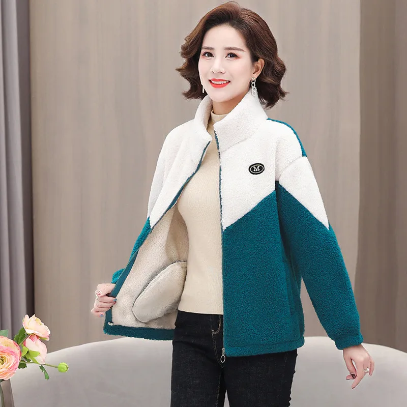 Women Jacket Colored Lamb Fleece Cotton Coat Winter Windbreaker Ladies Thicken Warm Autumn Top Quilted Jacket Women Overcoat 446