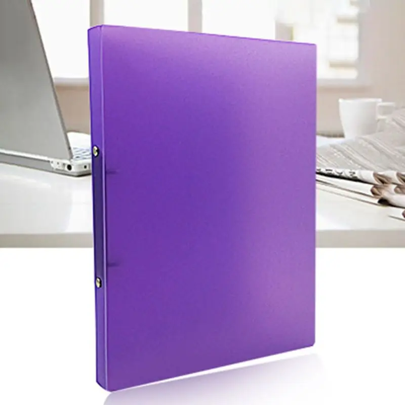 Ring Binder Colorured Transparent Loose-leaf Paper File Folder School Office Document Storage QXNF