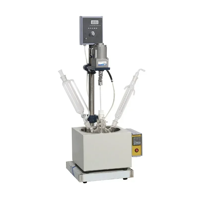 Single Glass Reactor Laboratory 1L 5L Distillation Heated Stirring High Temperature Reactor