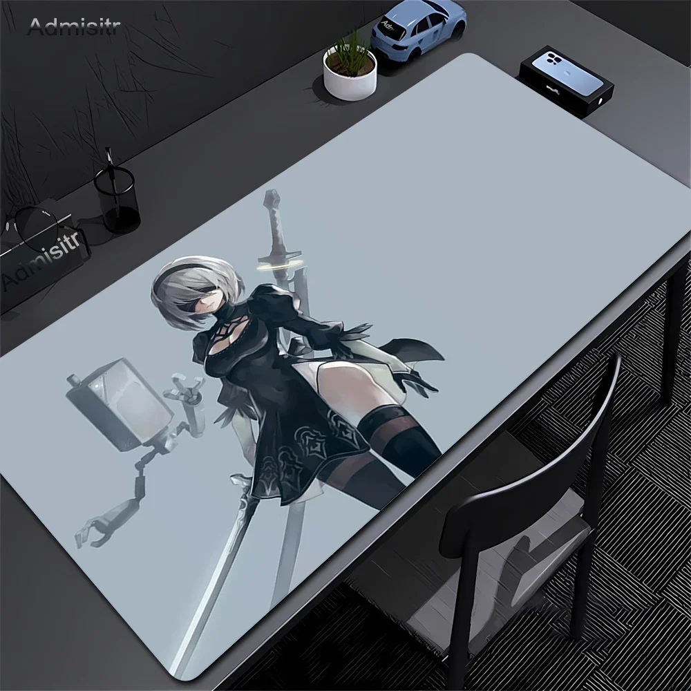 Anime 2b Nier Automata Mouse Pad Large Gaming New Mousepad XXL Desk Mats Office Carpet Natural Rubber Desktop Mousepads 90x40cm