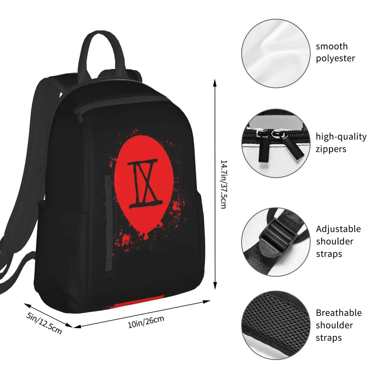 Ice Nine Kills IX Backpack Student BookBag Boys Girls School Bag Computer Shoulder Bags Men Women