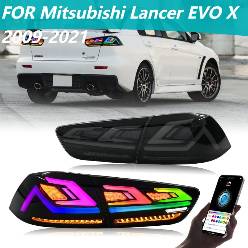

Для Mitsubishi Lancer EVO X 2009-2021 RGB светодиодные задние фонари пара