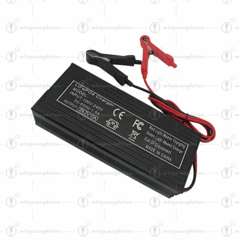 24V 10A LiFePO4 Battery Fast Charger for 8S 24V 25.6 29.2V 10A Volt LFP RV Iron Phosphate Chargers