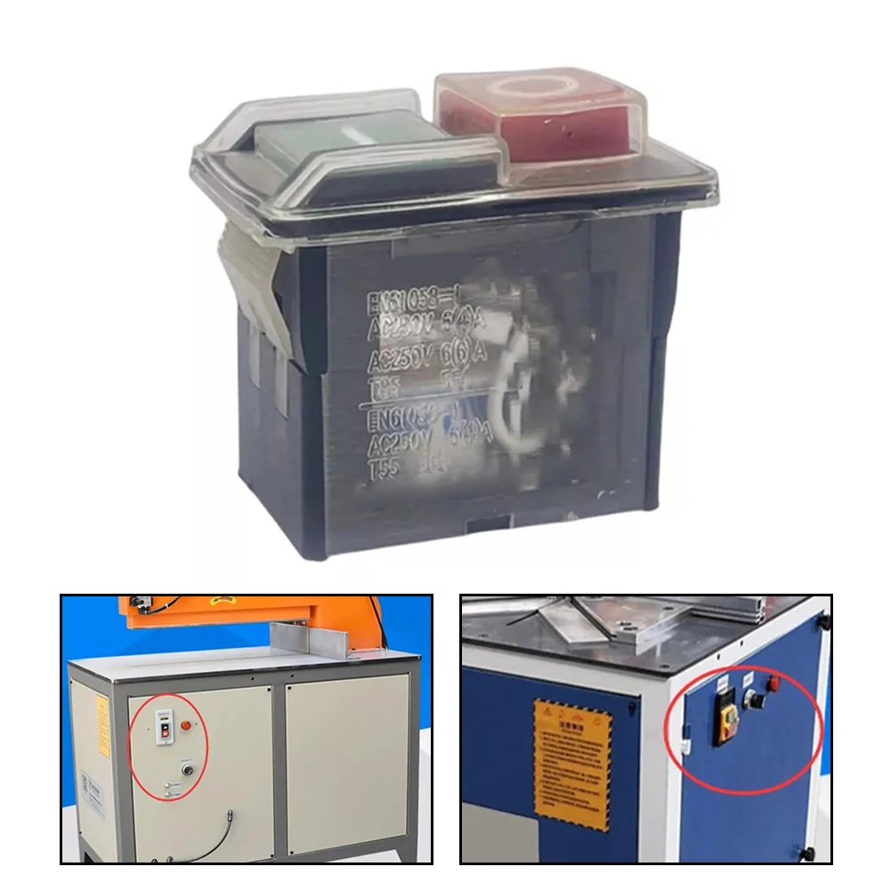 Electromagnetic Pushbutton Switches with Waterproof Design for PVC AC250V for 6a Suitable for Lathes and Cutting Machines