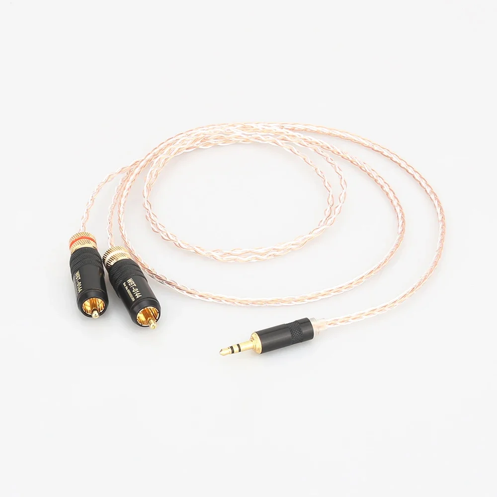 

Audiocrast Высокое качество 2 rca до 3,5 мм Hi-Fi 1–2 аудио-видео кабель с аудиокабелем из чистой меди OFC