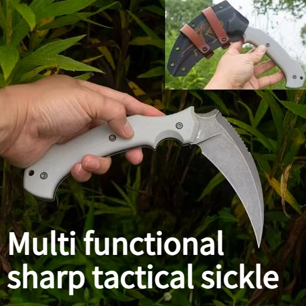 Creative Multi Functional EDC Outdoor Defensive Tactical Sickle Multi Purpose Rural Portable Sharp Garden Hand Tool Gift