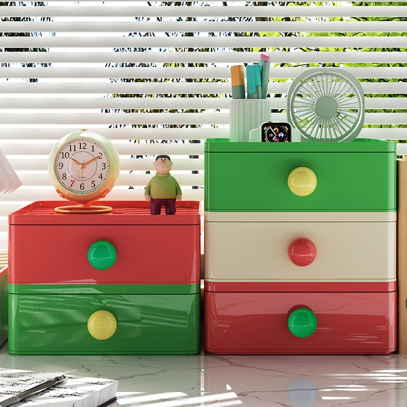 

Dopamine desktop storage box, drawer style stackable storage box, plastic storage box for organizing miscellaneous items in stud