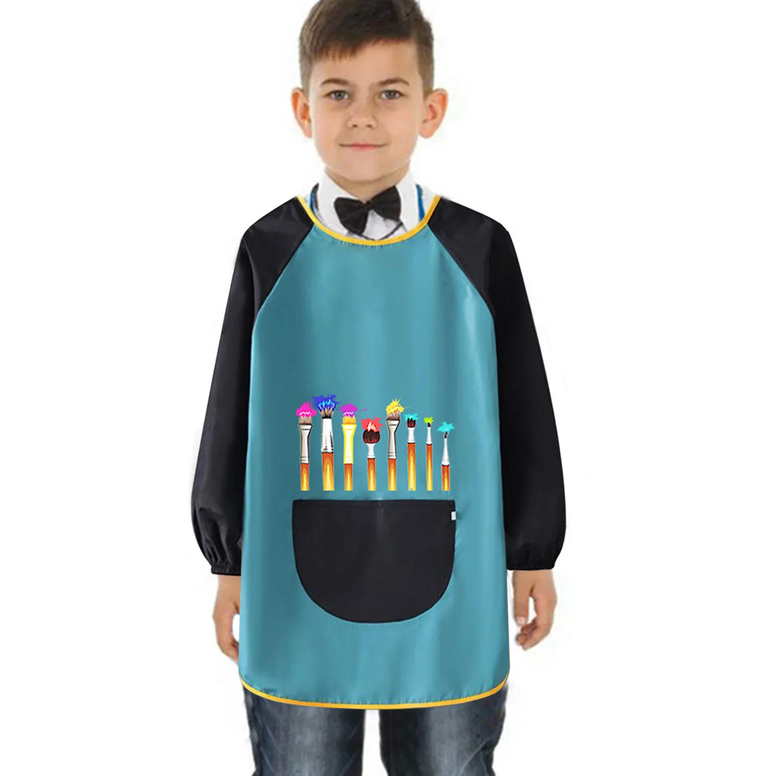 Cartoon Baby Bibs Waterproof Long Sleeve Apron Feeding Smock Bib Kids Apron Painting Drawing Coat For Children Birthday Gift