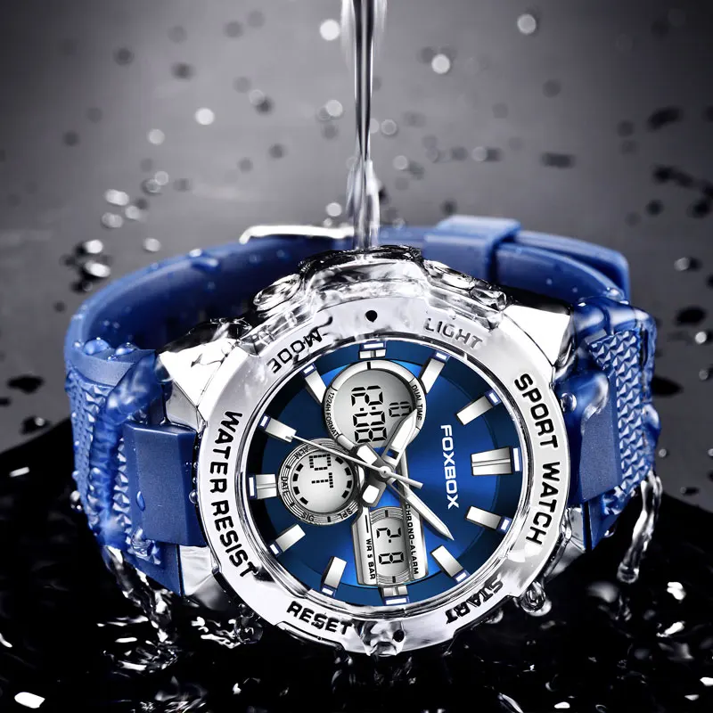 LIGE الرقمية الرجال العسكرية ساعة مضيئة الرياضة رجل ساعة 50 متر مقاوم للماء ساعة اليد LED الكوارتز الذكور ساعة Relogio Masculino 2025