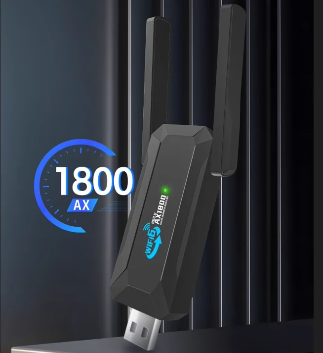 AX1800 Wireless Network Adapter 2.4GHz 5GHz High Gain Dual Band WiFi 6 Adapter