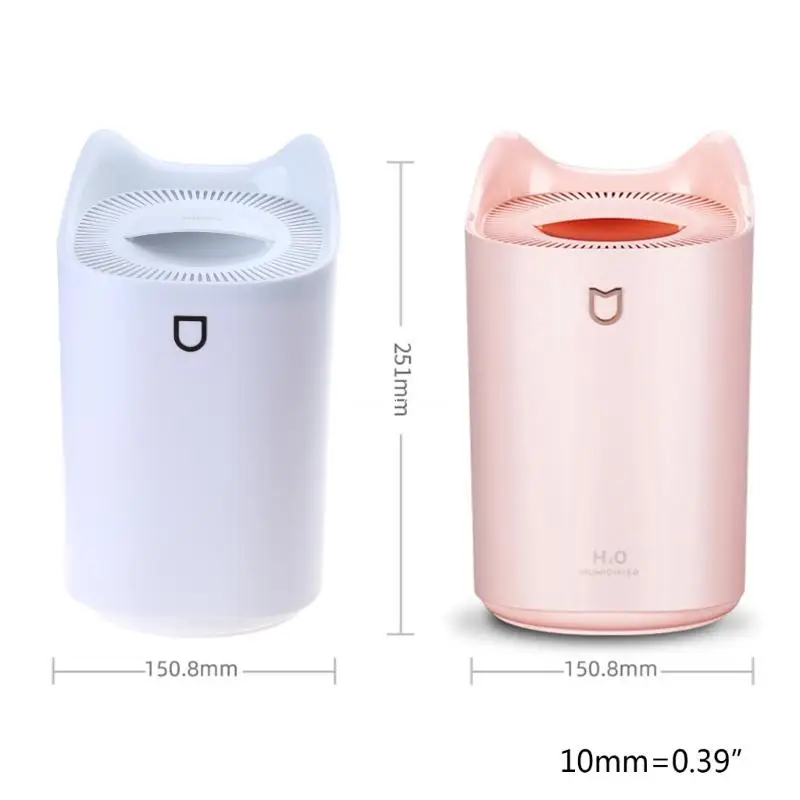Large Capacity Cool Humidifier Quiet Air Vaporizer Double Nozzle Desk Humidifiers Air Clean Household Appliance Dropship