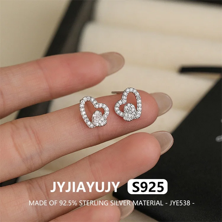 

JYJIAYUJY 100% цельно оригинальные серьги-гвоздики из стерлингового серебра S925 в наличии, модные ювелирные изделия с любовью, подарок качества, повседневная одежда JYE538