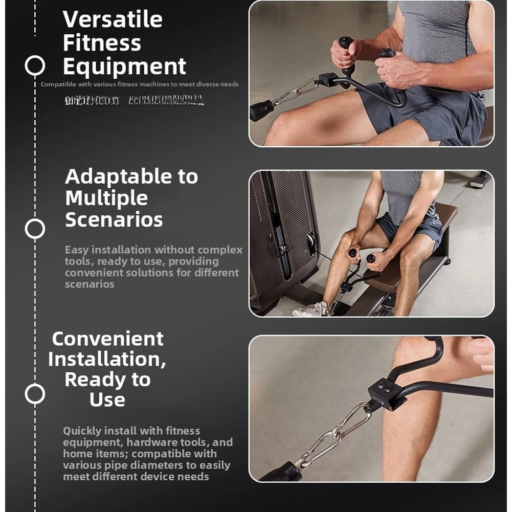 For Cable Machines Gym Accessory Rowing Handle Gym Rowing Workouts Slip Fitness Handle Attachment For Cable Machines