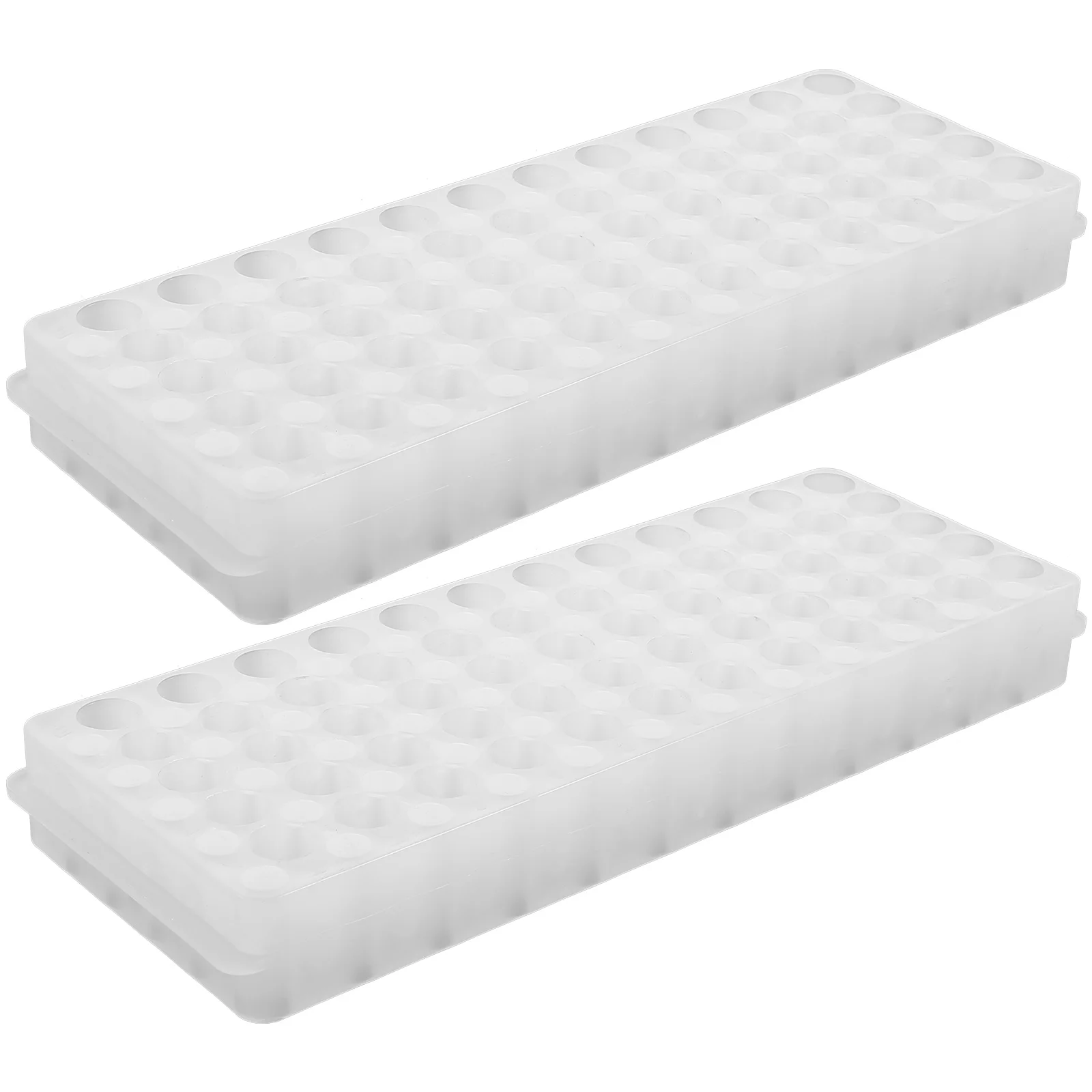 

2 Pcs Microcentrifuge Tube Rack Test Storage Stand Holder Tray Sampling Bottle Laboratory Supplies Plastic Powder 60 Slots