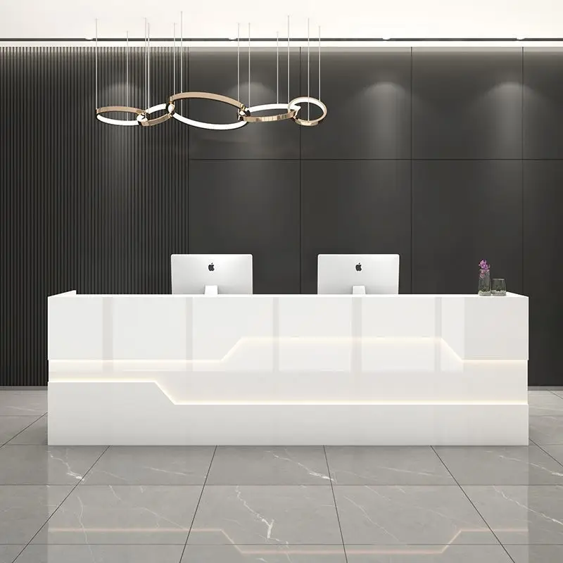 

Office front desk, reception desk luminous light strip