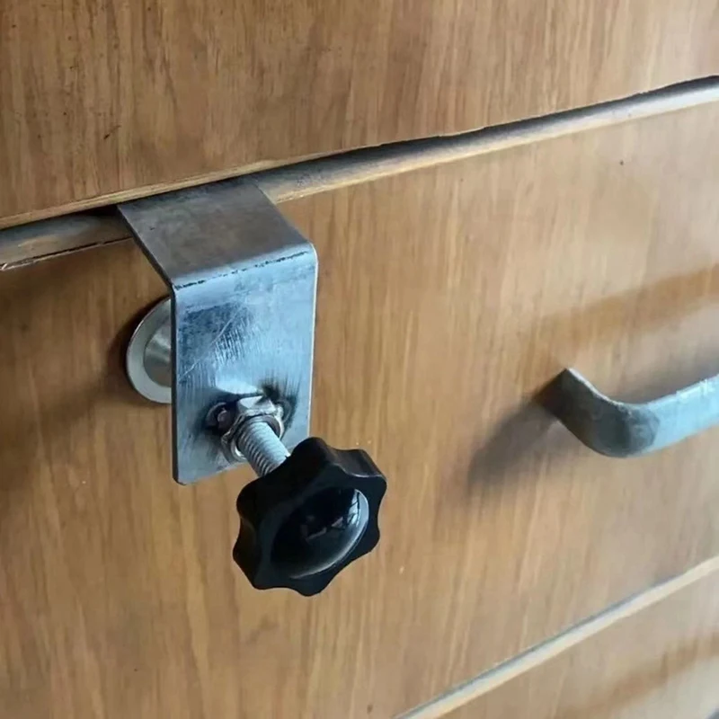 PORK-2Pcs penjepit perangkat keras pemasangan depan laci kayu halus perbaikan rumah aksesoris Jig baja tahan karat