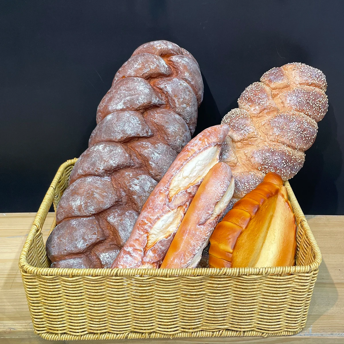 1PC Realistische Künstliche Brot Modell Simulation Gefälschte Lebensmittel Croissant Baguette Bäckerei Shop Display Dekor Küche Fotografie Requisiten – Detail 5
