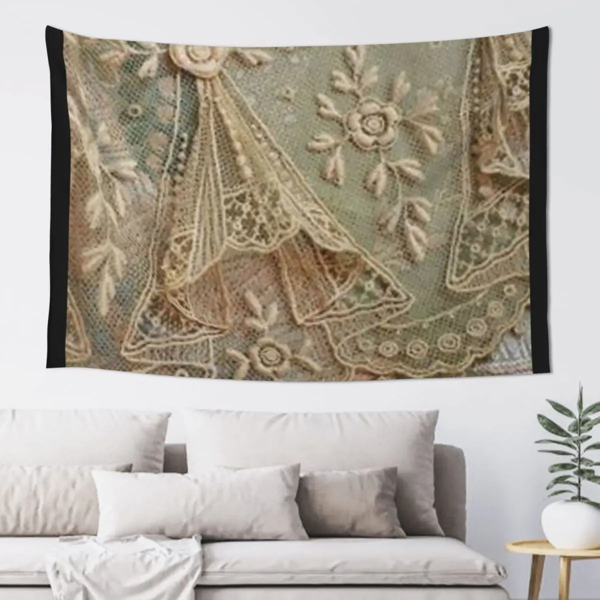 

Beautiful Victorian Lace Print Tapestry Christmas Decoration Funny Home Supplies Tapestry