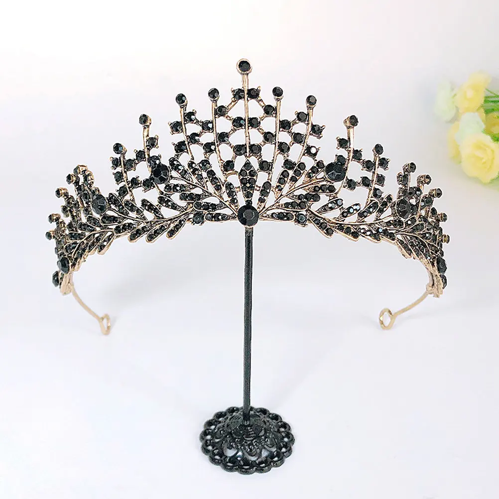 1Pcs Retro Baroque Wedding Bridal Tiara Crown Pearl Elegant Headdress Hair Accessory for Bride Bridesmaids Party Decoration
