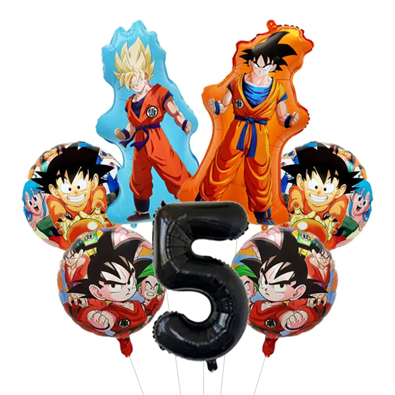 Dragon Ball Z Frieza Golden Form Balloon Bouquet Foil Mylar Four Star Ball for Villain Themed Anime Birthday Party Decor view 6