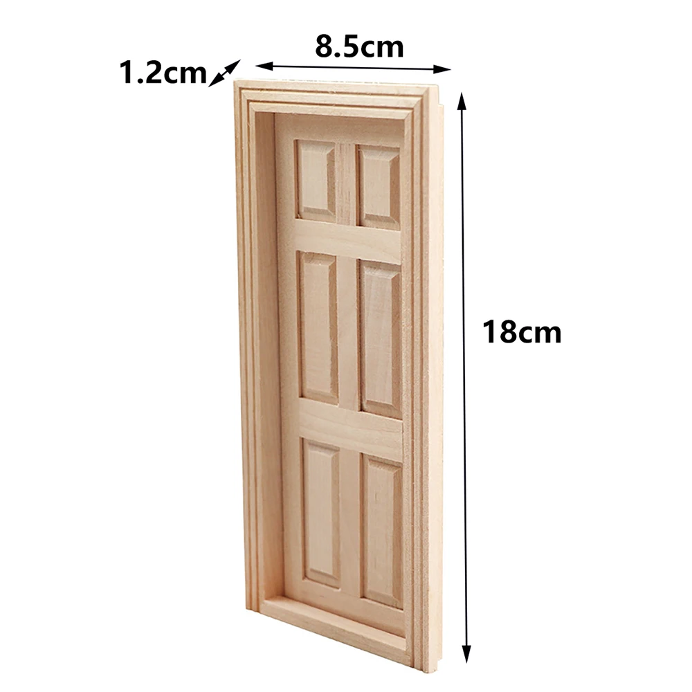1/12 Dollhouse Miniature ไม้ 6 Lattice ประตูมินิเฟอร์นิเจอร์ของเล่นสําหรับตุ๊กตาอุปกรณ์ House ตกแต่ง ob11 bjd