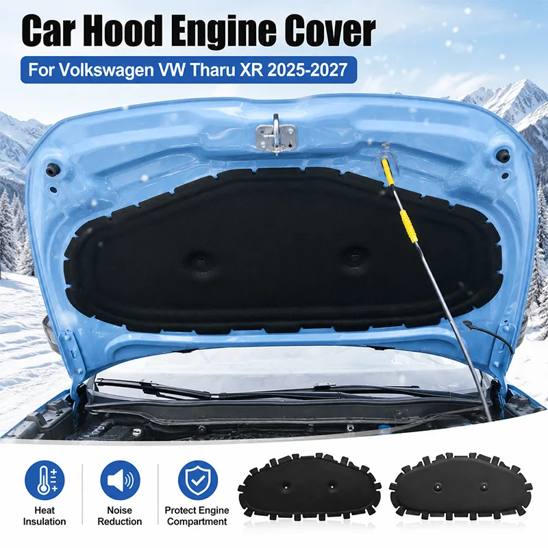 Car Hood Engine Cover for Volkswagen VW Tharu XR 2024~2026 Insulation Liner Cotton Soundproof Pad Thermal Heat Mat Accessories
