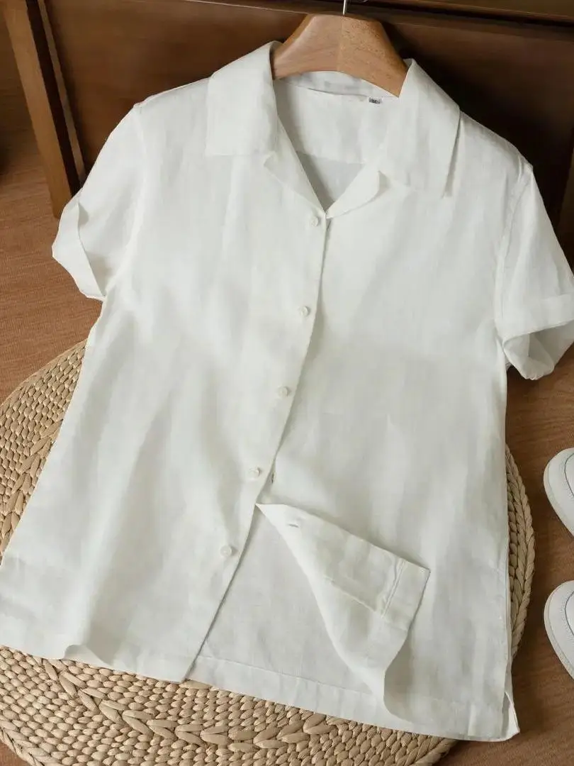 

Casual Style Men's Short Sleeve Shirt Summer Thin Breathable Loose Fit Collared Versatile Lightweight Men's Casual Shirt