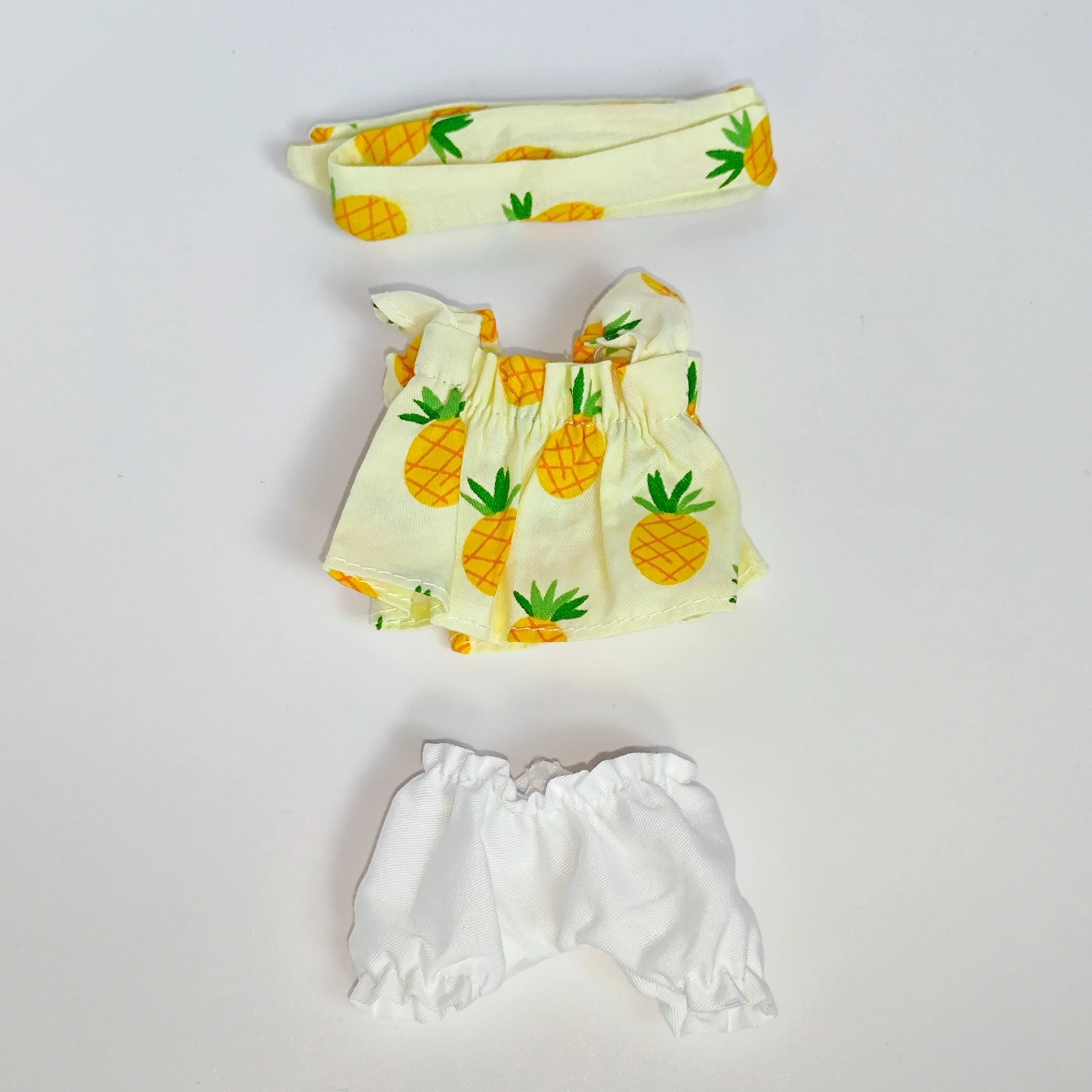 Mini Plush Doll'S Clothes Outfit Accessories For Labubu Idol V1 V2 sitting party Candy plaid skirt headband set Clothing Gift