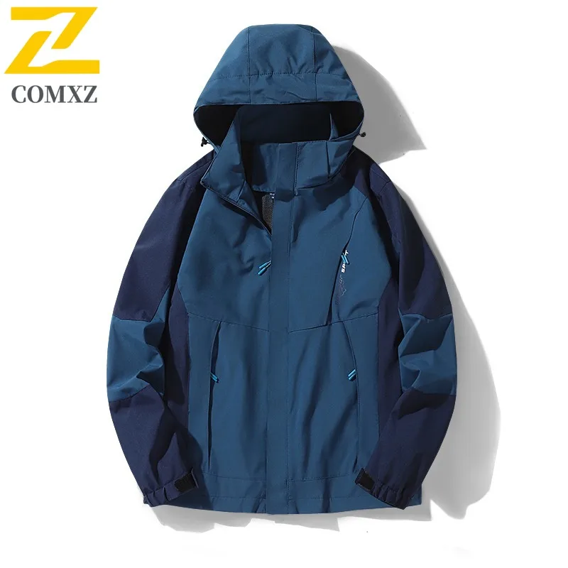

COMXZ 2025 Мужская модная куртка, осенняя уличная ветровка для путешествий, кемпинга, куртки, спортивная повседневная минималистичная острая куртка Gorpcore