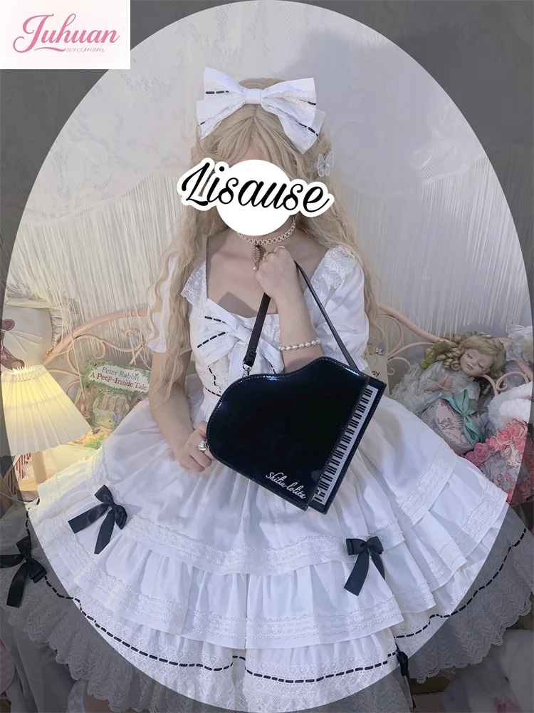 

Японская оригинальная элегантная сумка для фортепиано в стиле Лолиты, сумка Lo, женская повседневная сумка из лакированной кожи Jk, униформа, сумка через плечо