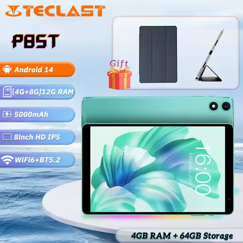 Teclast P85T Tablet PC 8inch 1280*800 IPS/Android 14/4GB RAM/64GB ROM/Allwinner A523 8-Core/Mali-G57 GPU/5000mAh/WiFi6+BT5.2