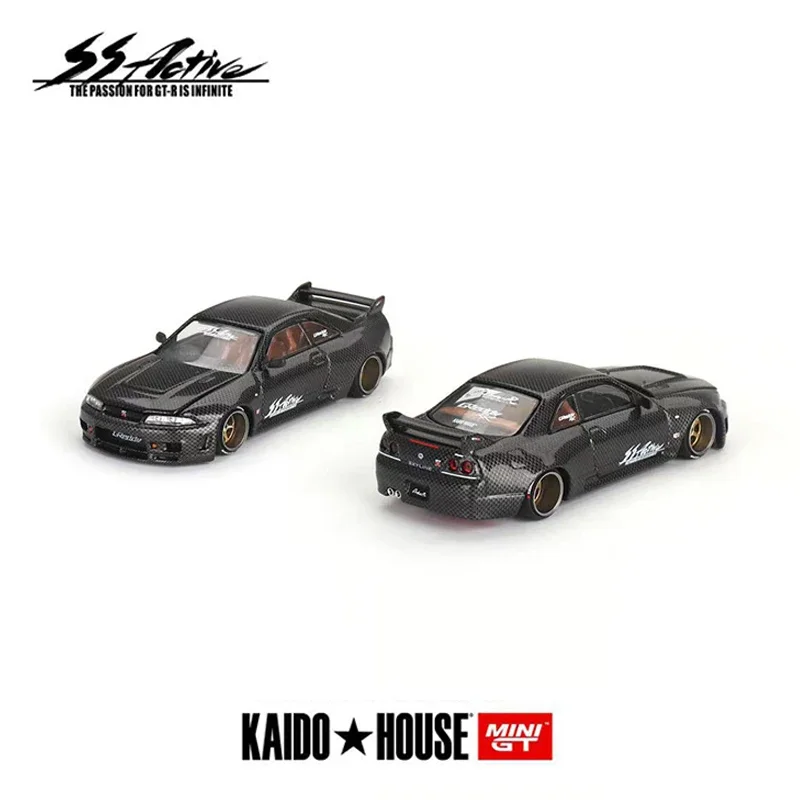 

Kaido House + MINIGT 1:64 Model Car Skyline GT-R (R33) Alloy Die-Cast Sport Vehicle Full Carbon Black #KHMG116