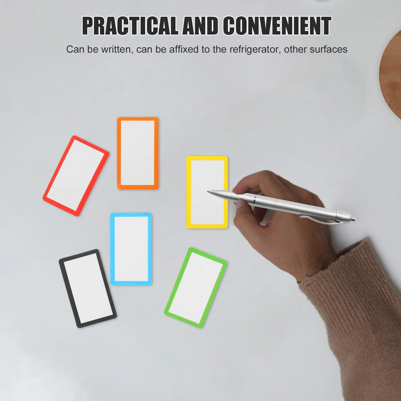 40 шт. магнитные именные бирки, красочные записываемые многоразовые этикетки для сухого стирания для доски, магнитные этикетки на холодильник, организация этикетки