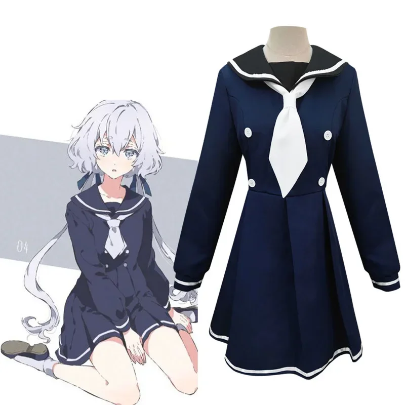 Anime ZOMBIE LAND SAGA Konno Junko JK School Uniform Sailor Suit Dress Outfit Anime Cosplay Costumes