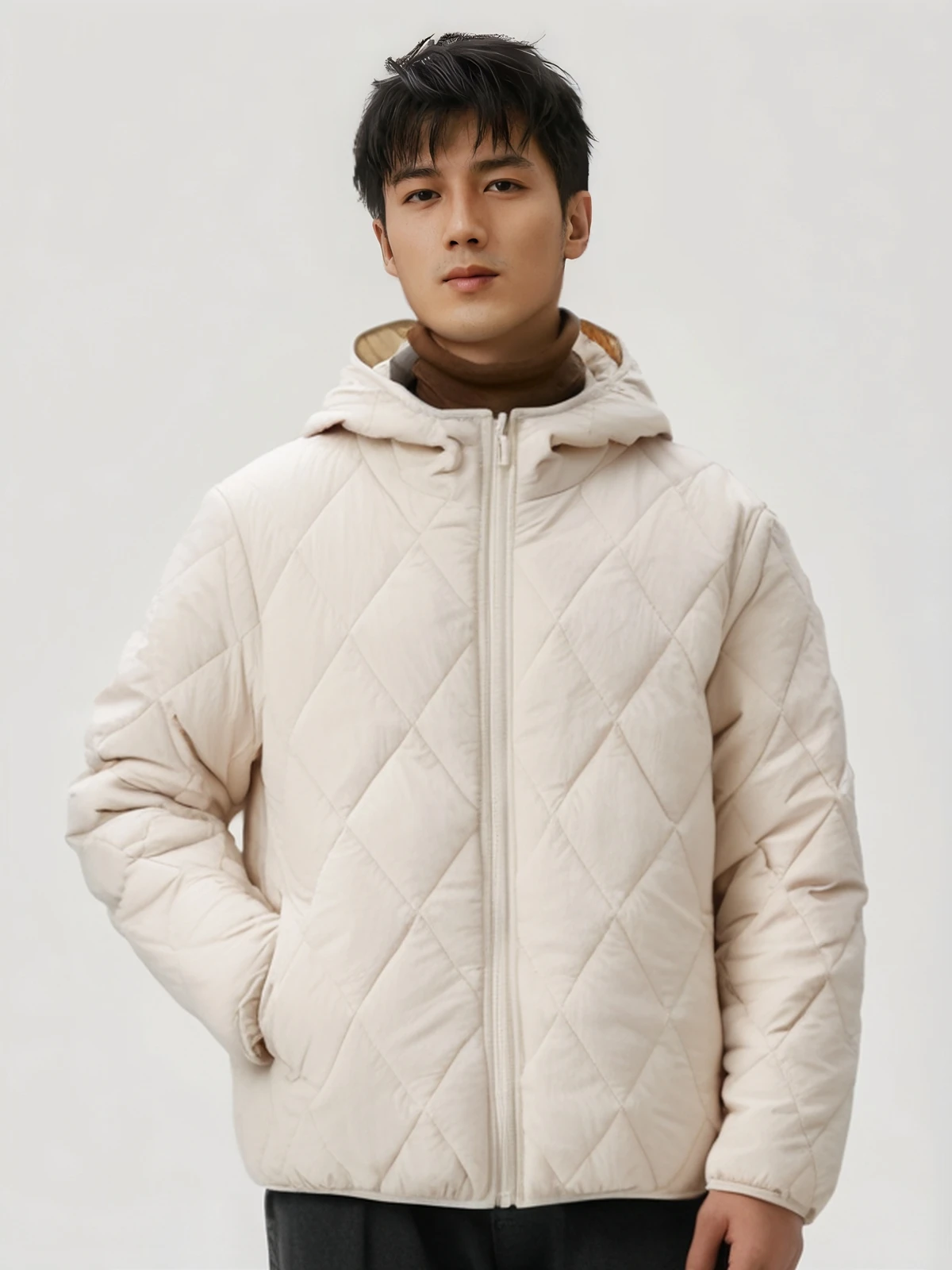 

Легкий уличный мужской хлопковый жилет Jaet из шелка с перьями, модное городское пальто с капюшоном Long Sve для молодежи