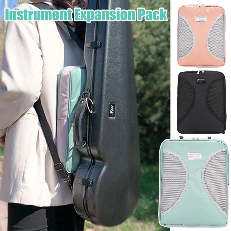 Sheet Music Package Music Sheet Bag on Violin Case Outside Durable Empty Bag with Breathable Sponge Musical Instrument Accessory