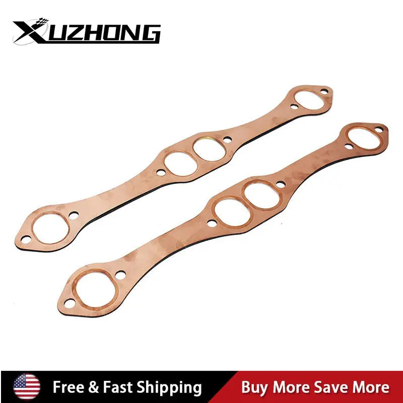 

SBC Oval Port Copper Header Exhaust Gaskets For SB Chevy 327 305 350 Reusable