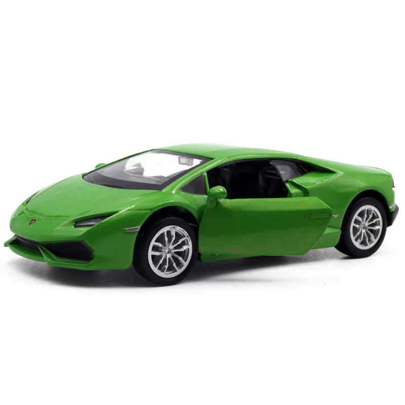 1:36 Lamborghini Huracan LP610-4 Super Sport Toy Car RMZ City Diecast Metal Miniature Model Pull Back Collection Gift For Boy