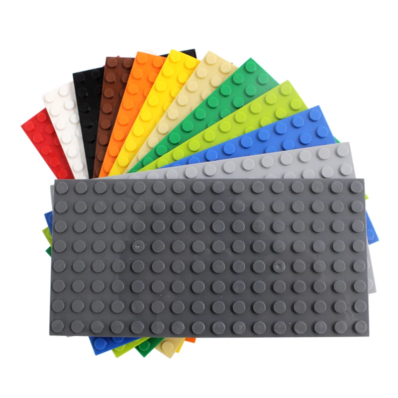 Rainbow Pig MOC Parts 92438 Plate 8 x 16 Compatible Bricks DIY Assmble Building Blocks Particle Kid Puzzle Brain Toy Gift