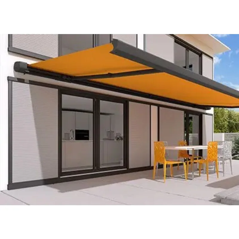 Modern Outdoor Full Cassette Retractable Awning Waterproof Polyester Folding Patio Acrylic Roof for Gym Hospital Warehouse Custo