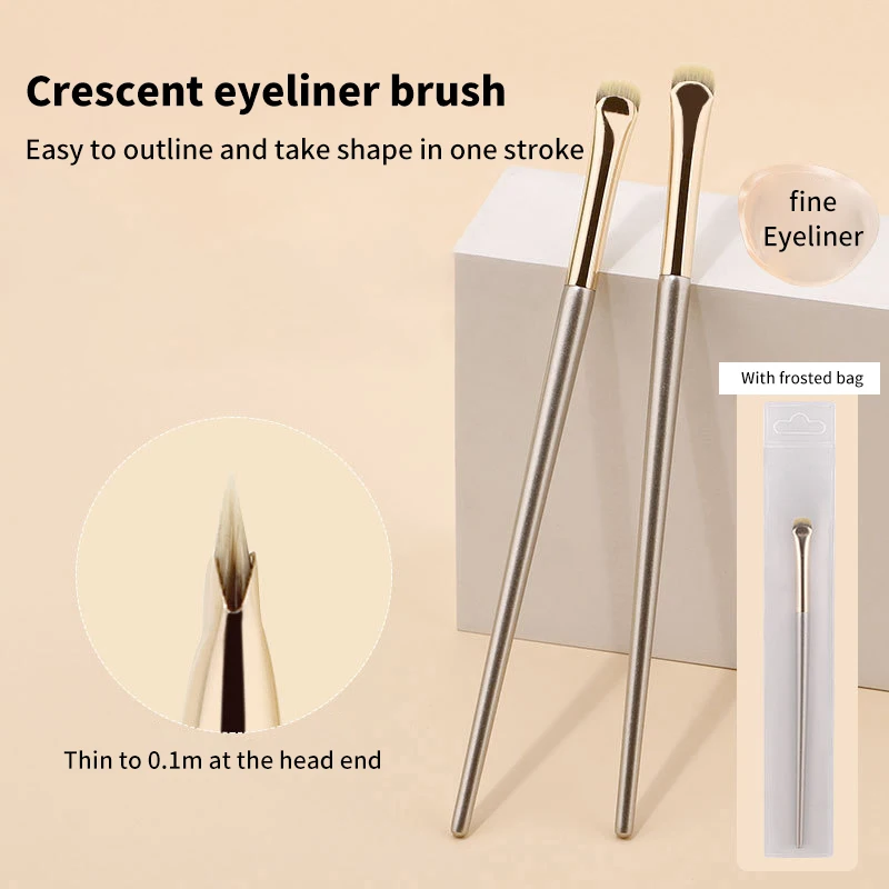 New Crescent Eyeshadow Brush Diagonal Eyeliner Brush Draw Outline Eye Makeup Ultra Thin Brush Beauty Tools Precise Detail Brush