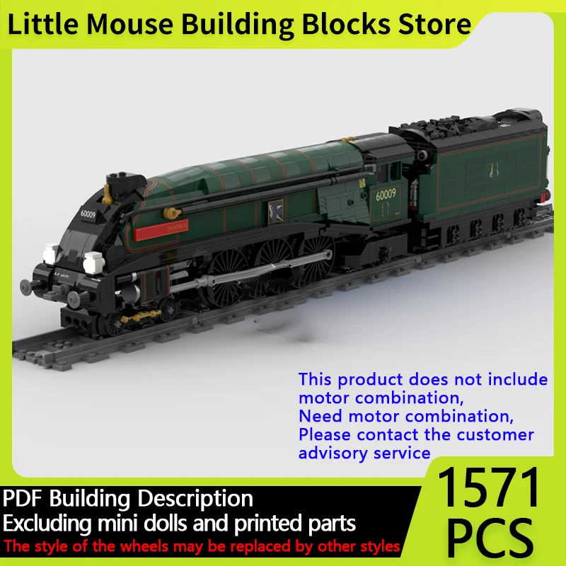 

City Car Model MOC Building Bricks A4 BR Green Livery Locomotive Modular Technology Gifts Holiday Assemble Children Toys Suit