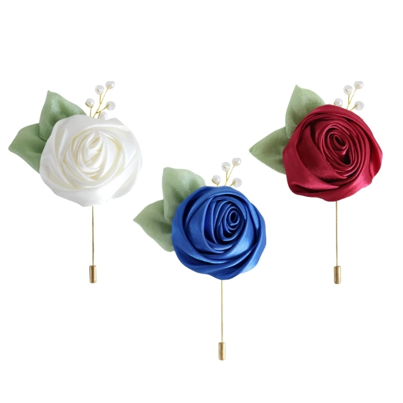 Distinctive Faux Rose Corsage Breast Flower Set for Graduation Party Decoration