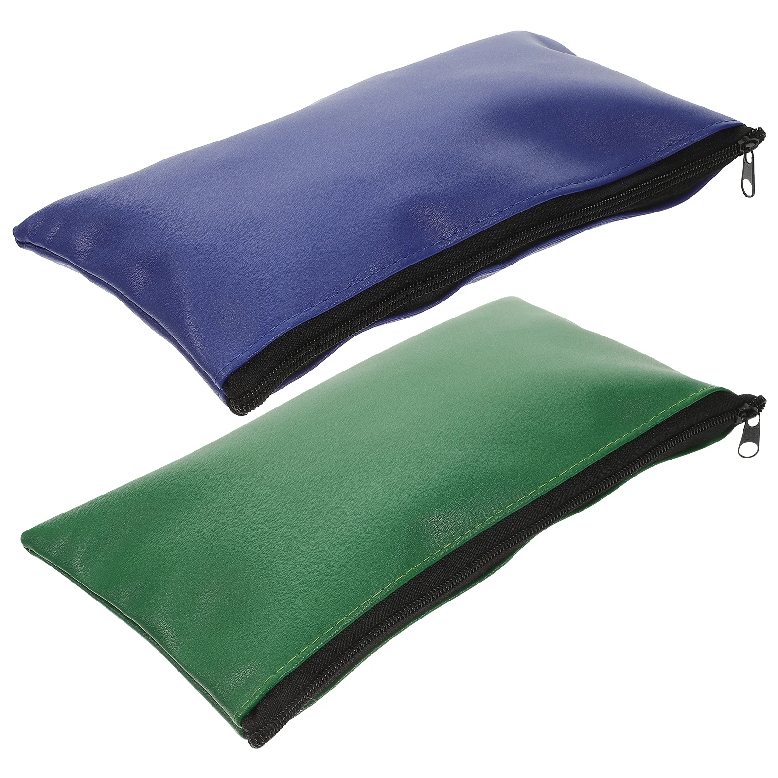 

2 Pcs ID Folder Waterproof File Bag Man Document Pouch Portable Documents Deposit Money