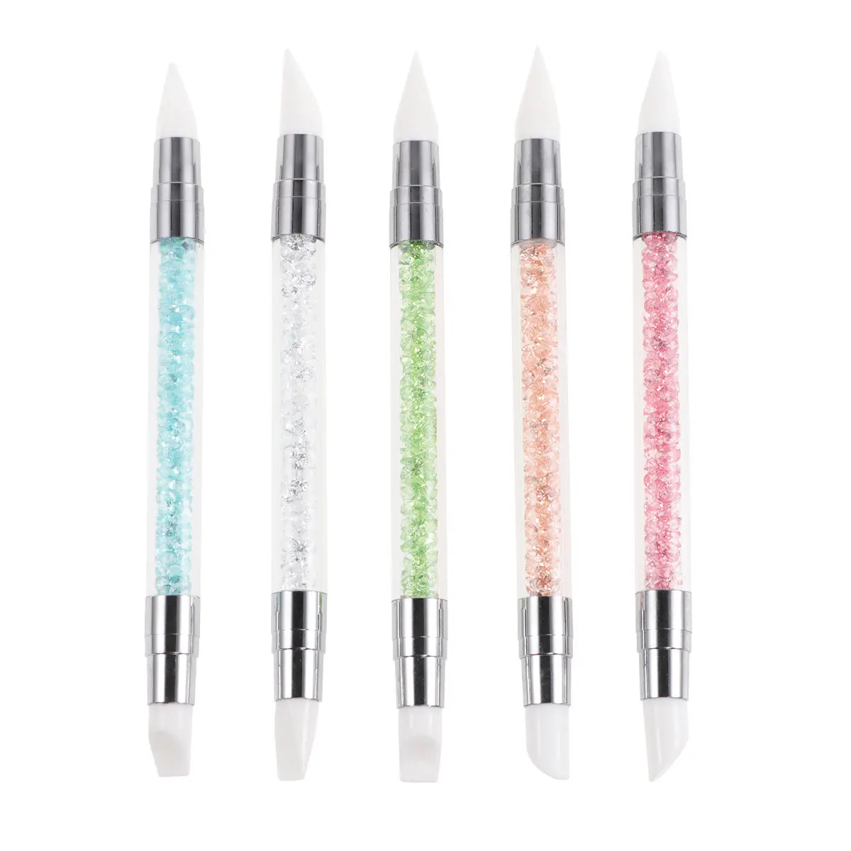5Pcs Nail Art Tool Set Rhinestones Picker Double Head Dotting Pen Drill Pipe Professional Manicure Dotting Tools Nail Salon