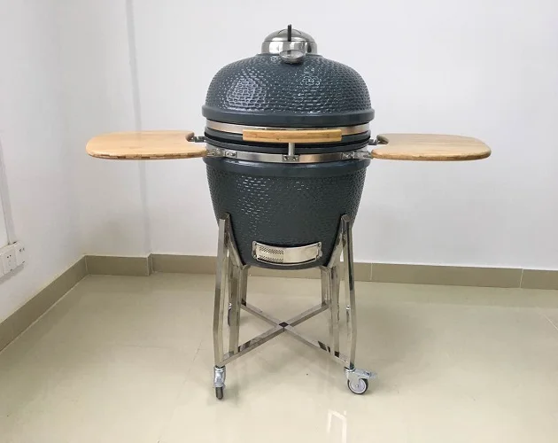 Węgiel drzewny grill grill w kształcie jajka z ruchomym stojakiem ceramiczny grill kamado