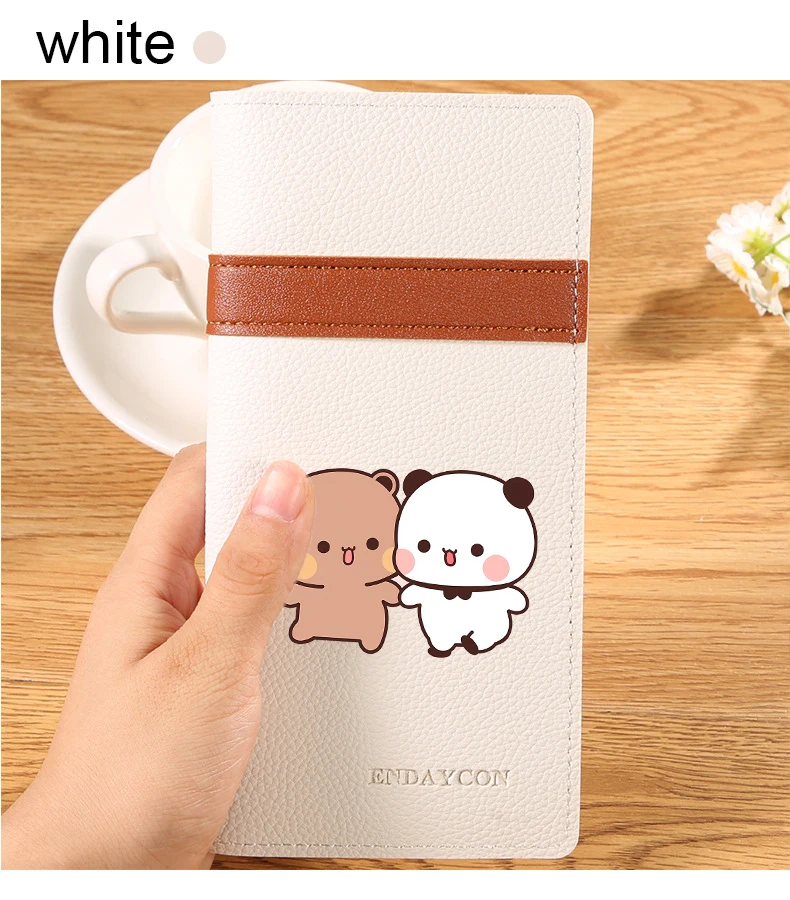 Bubu Dudu Women Men Card Holder Print Coin Purse Yier Bear Panda Portable Card Wallet with Multi Card Slots Mini Pouch Gift