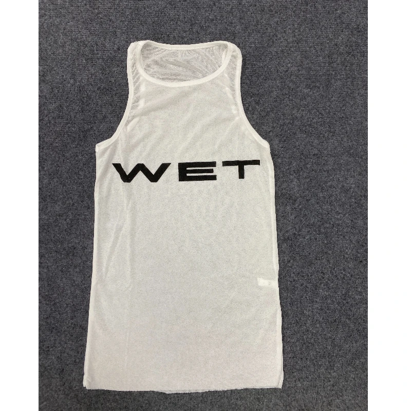 

2025 summer letter print sexy slim fit round neck pullover short women's vest y2k