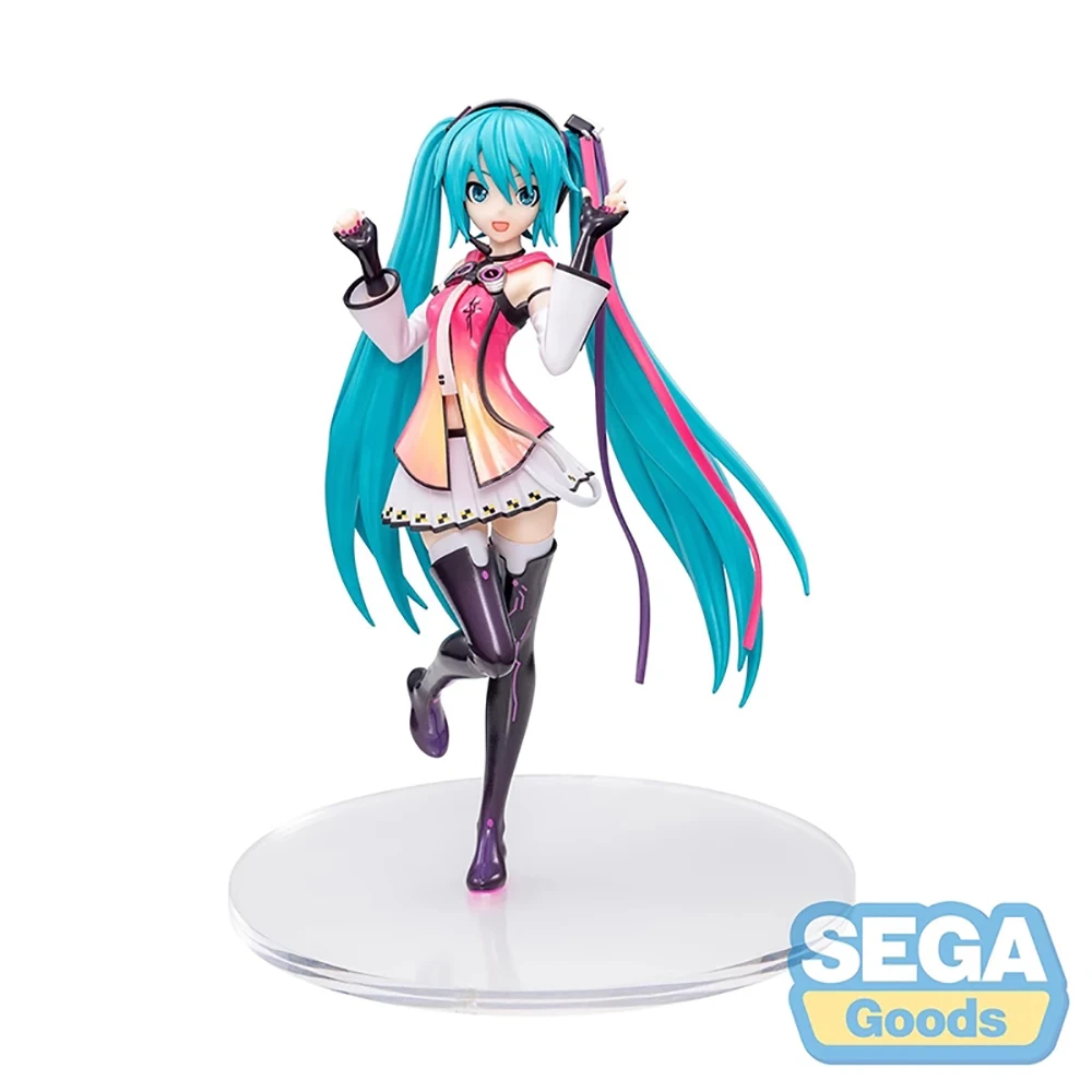 IN Stock SEGA Luminasta Hatsune Miku Project Diva Mega 39's Hatsune Miku Star Vocalist  Original Anime Figure Model Toys 18Cm