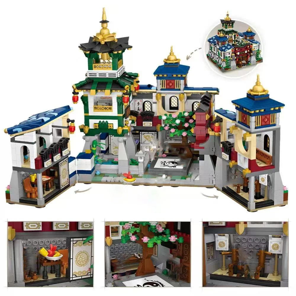 

LOZ Martial Arts School architectural model assembly toys, block street scene series building blocks, children's holiday gifts